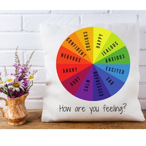 Gevoelenskussen, Kussen voor therapiepraktijken, Geestelijke gezondheid, Geestelijke gezondheidskussens, Accessoires voor therapeuten, Therapeutenpraktijk