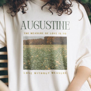 Augustinus T-Shirt | Heiliges Hemd | 100% Baumwolle | Katholische Geschenke | Katholisches Hemd | Kuscheliges T-Shirt