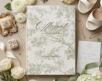 Personalized Officiant Book Wedding Ceremony Script Book Custom Officiant Gift Wedding Notebook Elegant Keepsake, Personalized Vow Books