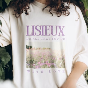 St. Thérèse of Lisieux T-Shirt Saint Shirt 100% Cotton Catholic Gifts Catholic Shirt Cozy Tee image 1