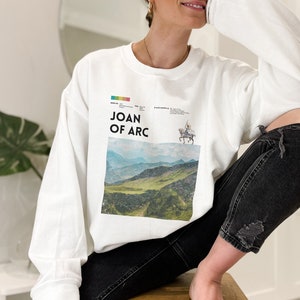 Jeanne d&#39;Arc Sweatshirt | christliches Sweatshirt | Komfort Farbe T-Shirt | Heilige Shirts | Katholische Shirt | Geschenk für Christen | Konfirmation Geschenk