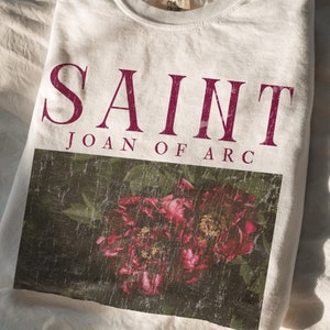 St Jeanne d&#39;Arc Tshirt Katholische Shirt Geschenk für katholische Frauen Konfirmation Geschenk Patentochter Geschenk für katholische Mädchen Heilige Jeanne d&#39;Arc
