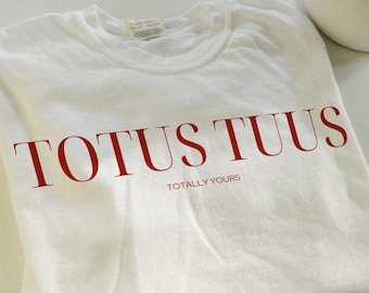 Totus Tuus Catholic Shirt Godmother Gift Traditional Catholic Gifts Orthodox Christian Aesthetic Oversized Tee Comfort Colors Tshirt