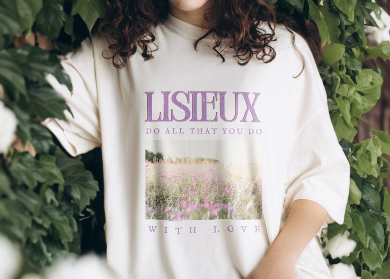 St. Thérèse of Lisieux T-Shirt Saint Shirt 100% Cotton Catholic Gifts Catholic Shirt Cozy Tee image 1