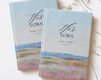 Personalized His and Hers Vow Books - Custom Wedding Gift - Elegant Wedding Ceremony Keepsake - Romantic Bride and Groom Vows Notebook