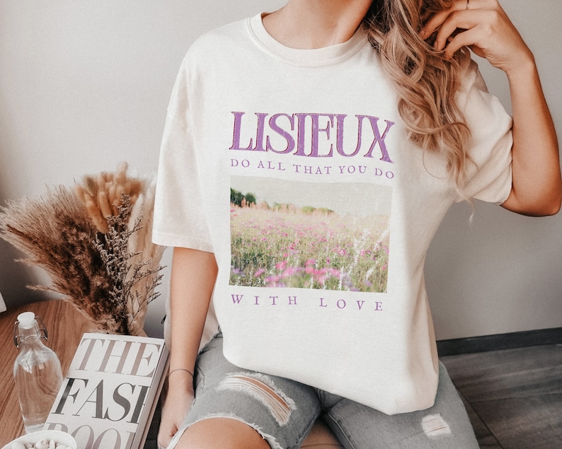 St. Thérèse of Lisieux T-Shirt Saint Shirt 100% Cotton Catholic Gifts Catholic Shirt Cozy Tee image 4