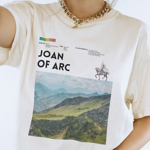Jeanne d&#39;Arc Tshirt | christliches Sweatshirt | Komfort Farbe T-Shirt | Heilige Shirts | Katholische Shirt | Geschenk für Christen | Konfirmation Geschenk