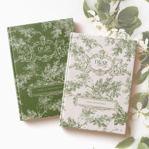 French Toile Customizable Vow Books For Wedding Unique His And Her Vow Books Timeless Personalized Wedding Keepsake Romantic Ceremony Gift