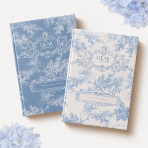 Livros de votos de casamento personalizados Livros de votos para ele e para ela Lembrança de casamento elegante personalizada Livros de votos franceses Toile De Jouy Presente para noivos