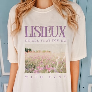 St. Thérèse of Lisieux T-Shirt Saint Shirt 100% Cotton Catholic Gifts Catholic Shirt Cozy Tee image 6