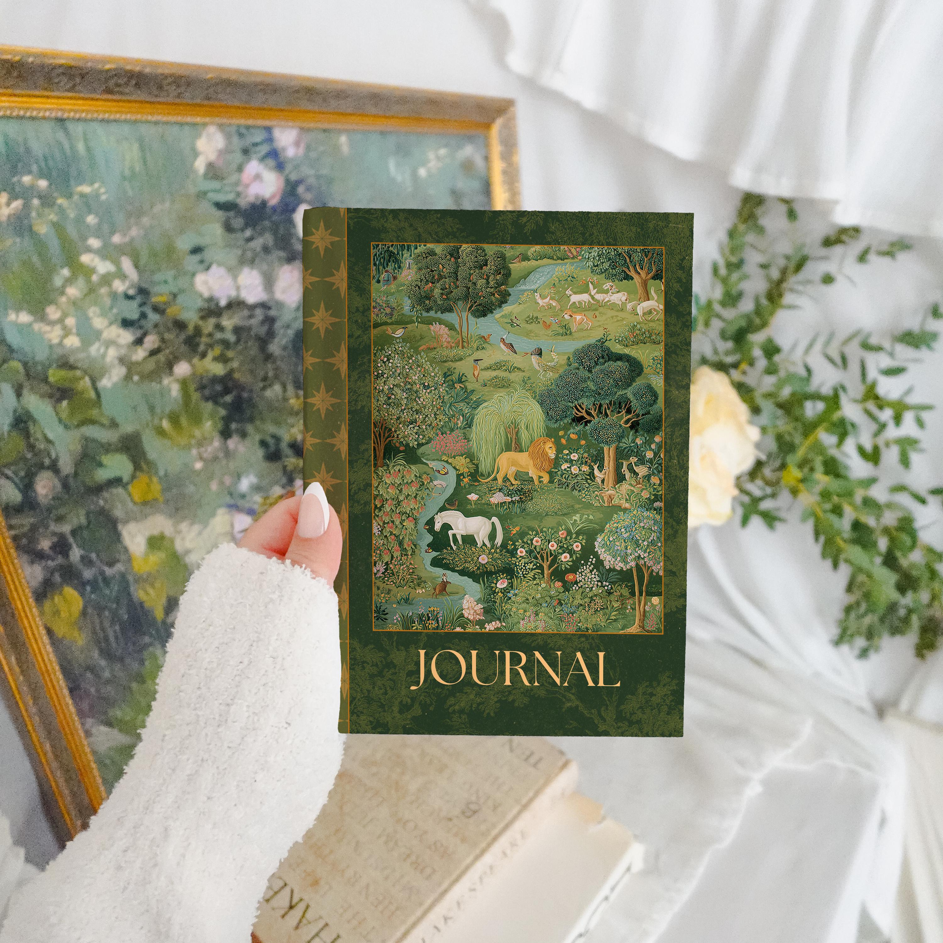 Whimsical Animal Journal, Cottagecore Aesthetic Notebook, Vintage Storybook Diary, Whimsigoth Gift, Light Academia Best Friend Present