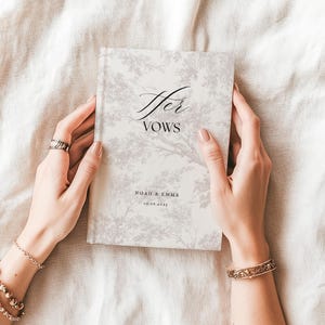 Personalized Wedding Vow Books His And Her Vow Books Custom Elegant Wedding Keepsake French Toile De Jouy Vow Book Set