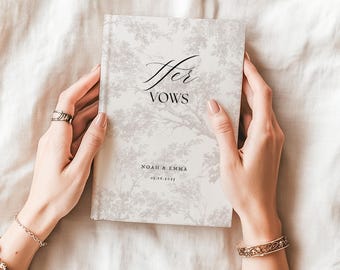 Personalized Wedding Vow Books His And Her Vow Books Custom Elegant Wedding Keepsake French Toile De Jouy Vow Book Set