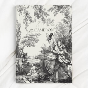 Chic Personalized Notebook Custom Journal Diary Gift For Her Vintage Cottagecore Notebook Coquette Custom Bridesmaid Gift for Girlfriend