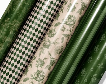 Traditional Christmas Wrapping Paper Ralph Lauren Inspired French Toile Design Old Money Vintage Style Elegant Gift Wrap Holiday Packaging