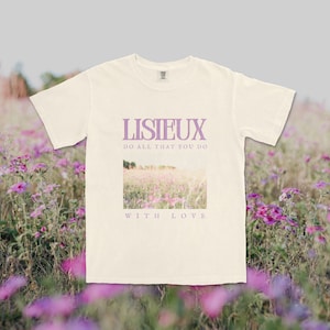 St. Thérèse of Lisieux T-Shirt Saint Shirt 100% Cotton Catholic Gifts Catholic Shirt Cozy Tee image 2