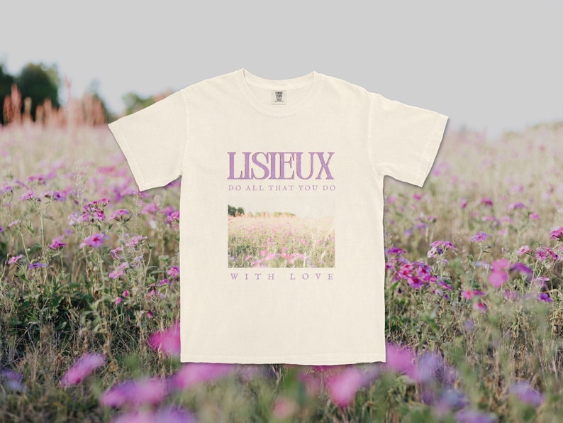 St. Thérèse of Lisieux T-Shirt Saint Shirt 100% Cotton Catholic Gifts Catholic Shirt Cozy Tee image 2