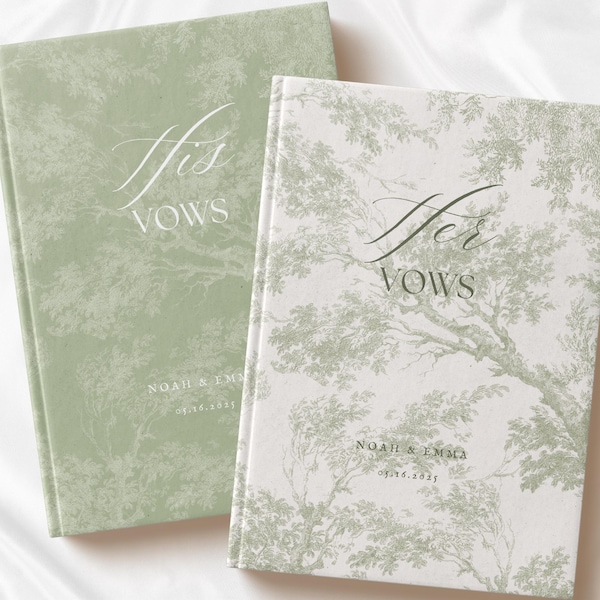 Customizable Vow Books For Wedding Unique His And Her Vow Books Timeless Personalized Wedding Keepsake Romantic Ceremony Gift