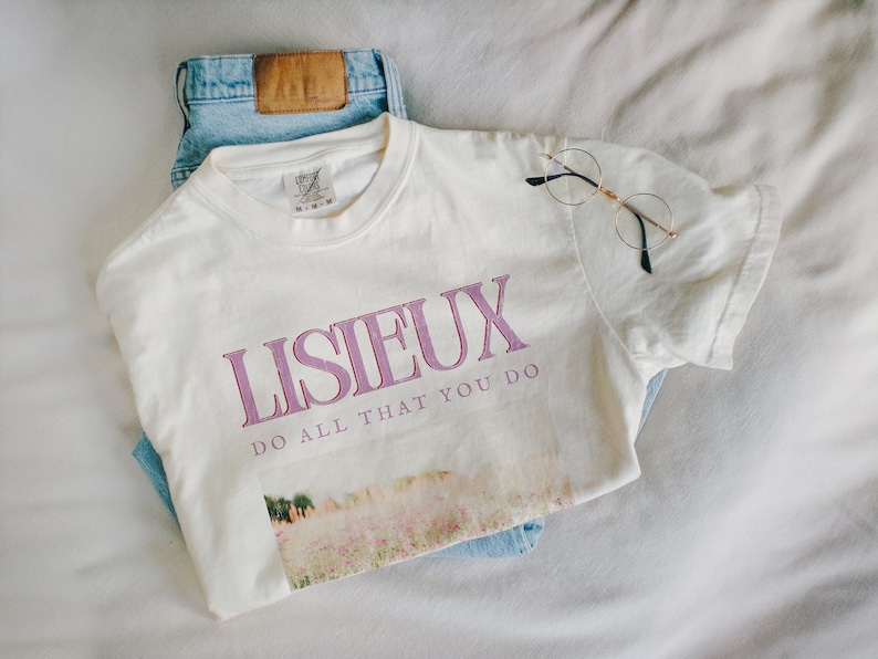 St. Thérèse of Lisieux T-Shirt Saint Shirt 100% Cotton Catholic Gifts Catholic Shirt Cozy Tee image 3