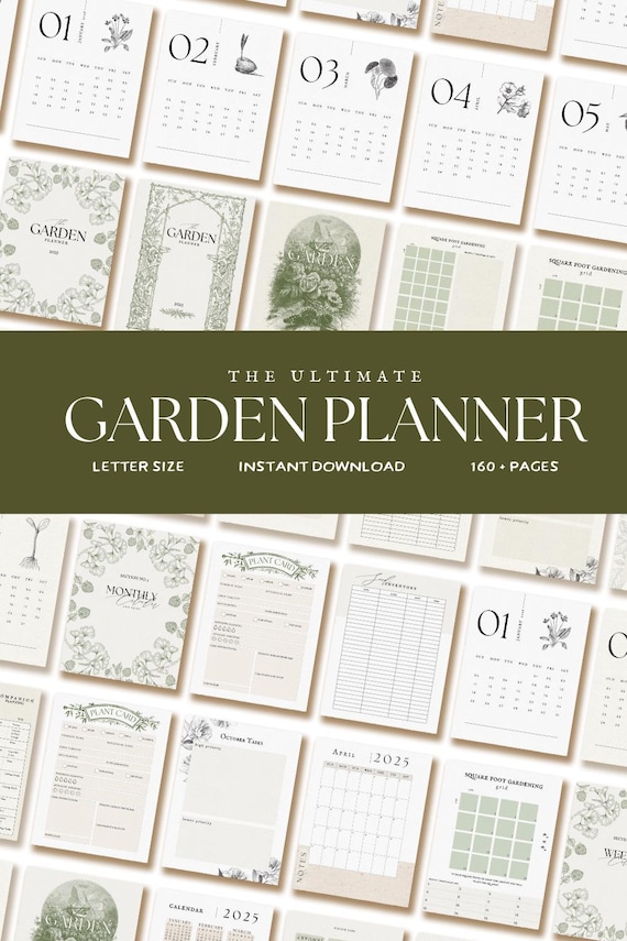 The Ultimate Garden Planner 2025, Garden Journal, Daily Planner, Plant Log, Gifts for Gardeners, Weekly Organizer, Daily Planner