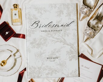 Bridesmaid Gift Personalized Journal Notebook Personalized Diary Journal Vintage Wedding Gift For Couple Unique Bridesmaid Proposal Gift