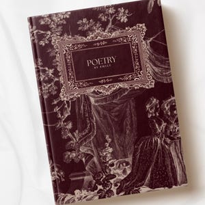 Carnet de poésie personnalisé livre de poésie personnalisé journal personnalisé pour femme journal à couverture rigide automne papeterie esthétique pour l'automne