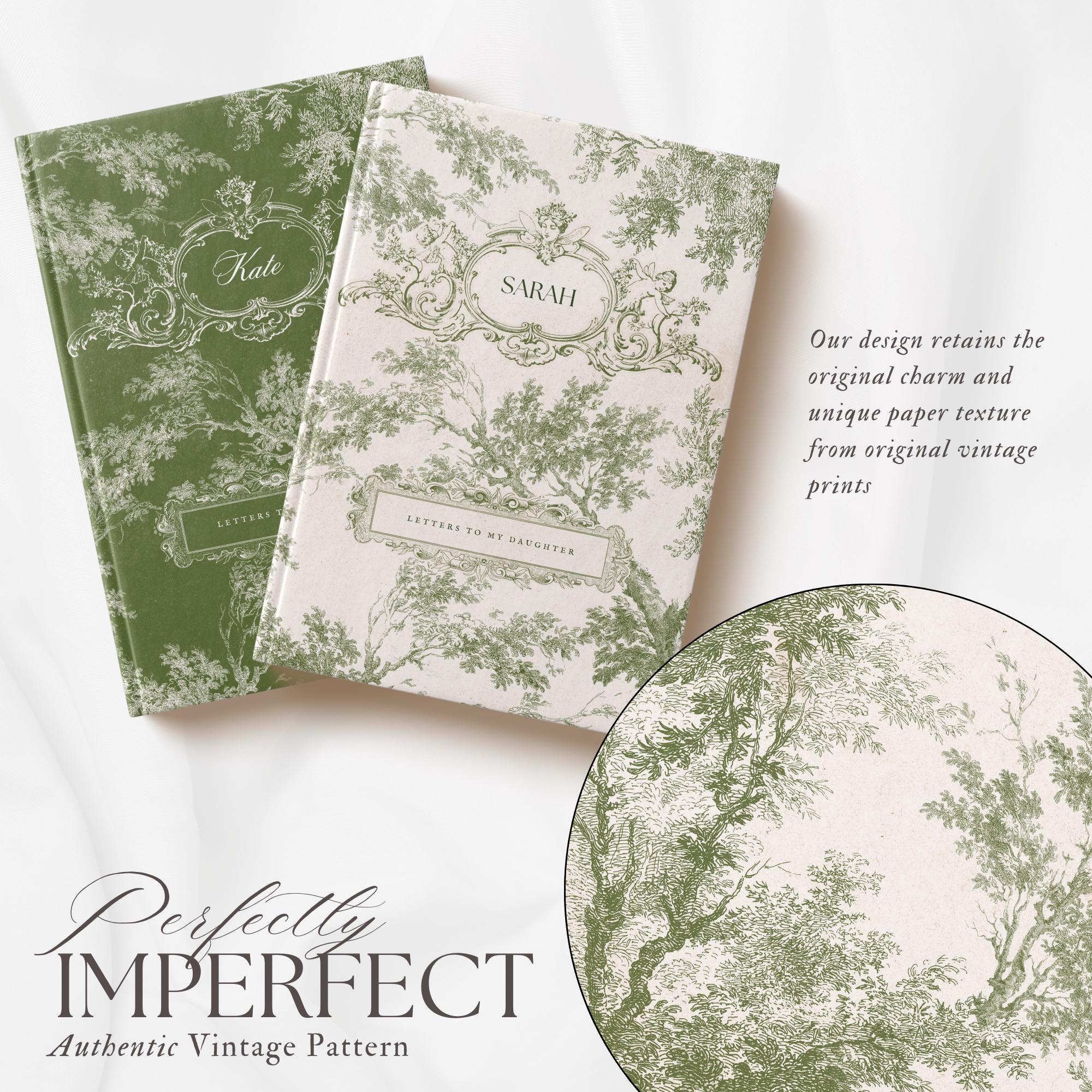 Letters To My Daughter Personalized Journal Notebook Custom Gift For Daughter New Mom Gift For Pregnancy Gift Keepsake Vintage French Toile