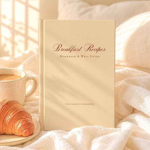 Breakfast Recipe Organizer, Custom Recipe Book, Family Recipe Book Food Diary Recipe Keeper, Personalized Recipe Journal Custom Name Journal