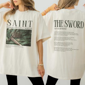 Heilige Barbara Tshirt Katholische Heilige Geschenk für Katholiken St Barbara Die große Märtyrer Shirt Konfirmation Geschenk für östliches christliches T-Shirt