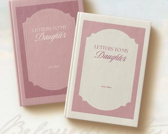 Personalized Daughter Journal, Custom Letters Diary, Mother Son Keepsake Notebook, Timeless Memory Book Gift, Elegant Heirloom Present