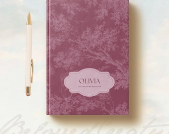 Letters To My Daughter Journal Personalized Keepsake Custom Name Notebook Gift From Mom Or Dad French Toile Burgundy Rose Birthday Letters