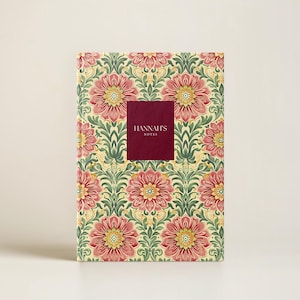 Retro Floral personalisiertes Hardcover Journal, maßgeschneidertes Notebook Frauen, personalisiertes Notebook benutzerdefiniertes Journal, ästhetisches Geschenk für beste Freundin