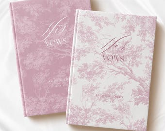 Garden Wedding Vow Books Custom Notebook French Toile Chinoiserie Wedding Gift Wedding Giftful Gift For Bride Giftful For Bride Groom Gift