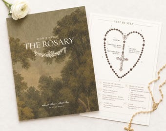 Mysteries Of Rosary, How To Pray Rosary, PDF, Our Lady Of Grace, Marian Printable, Our Father, Hail Mary, Unique Catholic Gift, Advent Gift