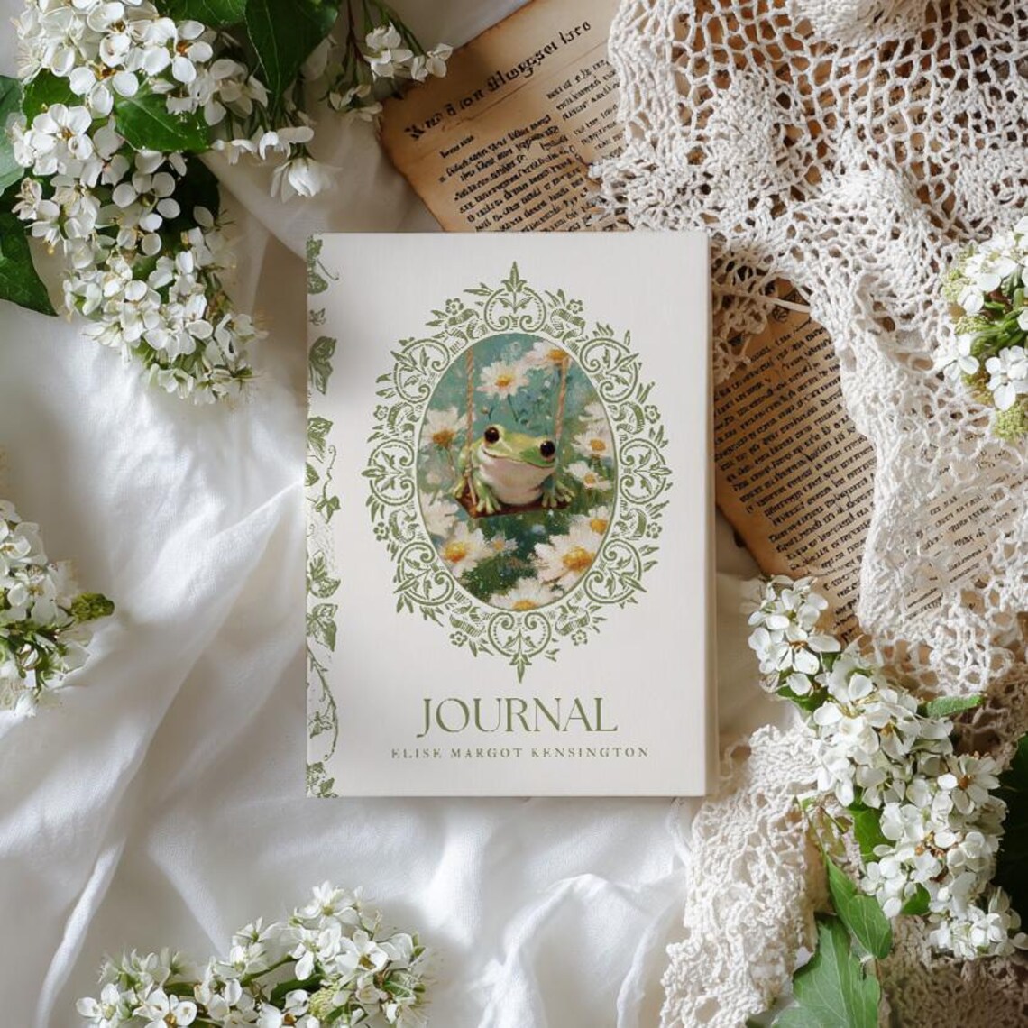 Whimsy Notebook Deco Whimsical Storybook Frog Personalized Notebook, Custom Name Journal ...