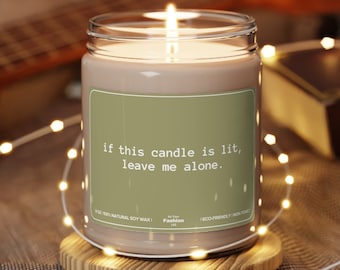 If This Candle Is Lit Leave Me Alone, Funny Candle, Funny Gift, Gift for Wife, Gift for Husband, Gift for Friends, Alone Candle CM1104