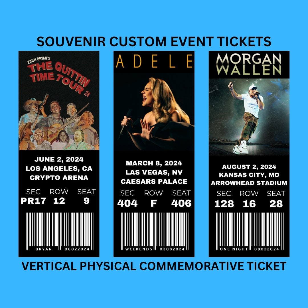 Souvenir Event Ticket Physical Etsy