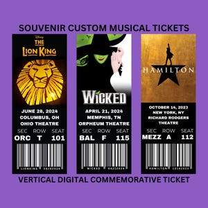 Vertikales Souvenir Musical Ticket - Physisch