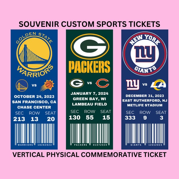 Souvenir Sports Game Ticket - Physical