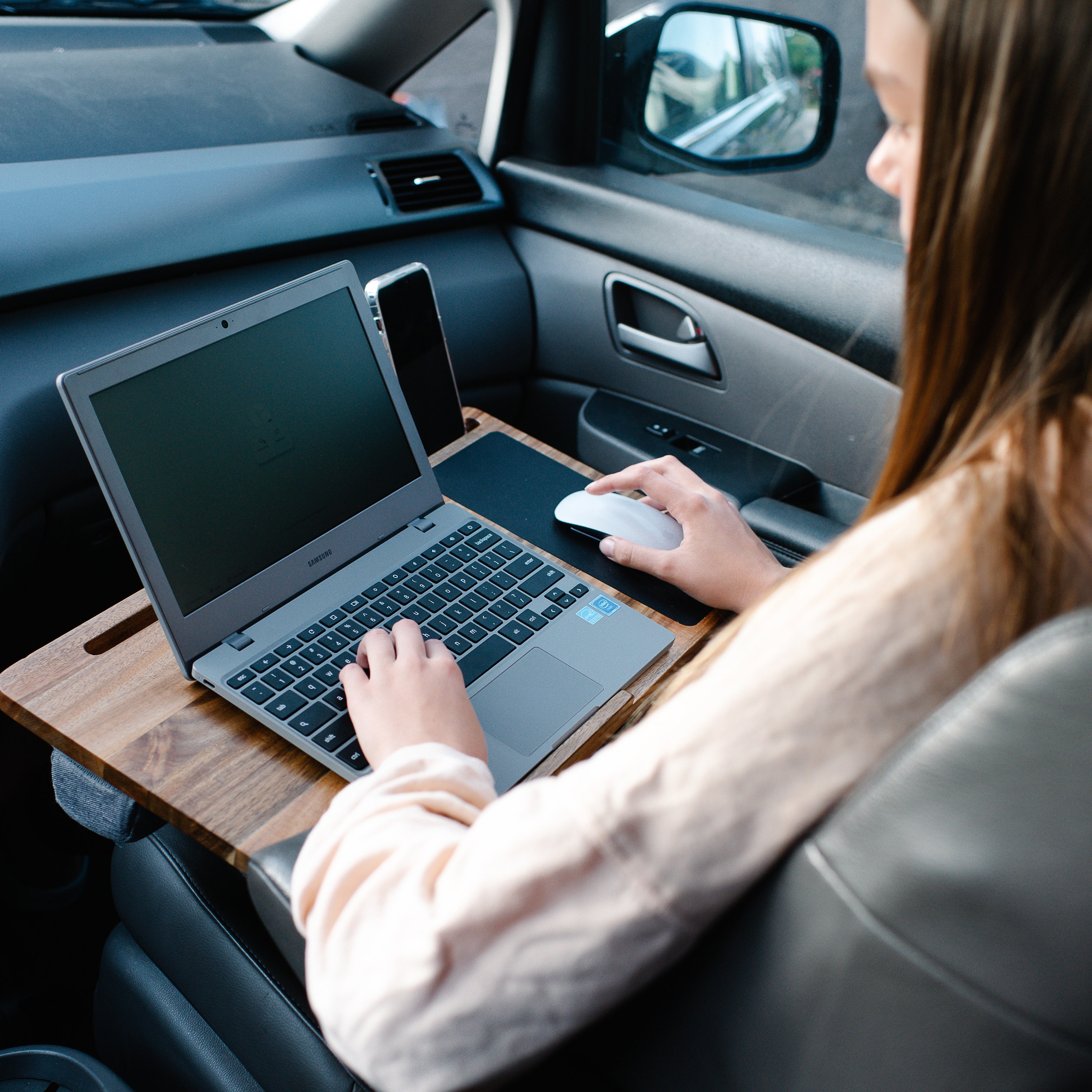 Lap Desk, Laptop Lap Desk With Cushion Made With Real Wood Acacia Wood