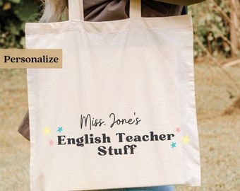 Custom Teacher Gift, Personalized Teacher Gift, Back to school teacher tote, Teacher Appreciation Week, Teacher Tote Bag, Gift for Teachers