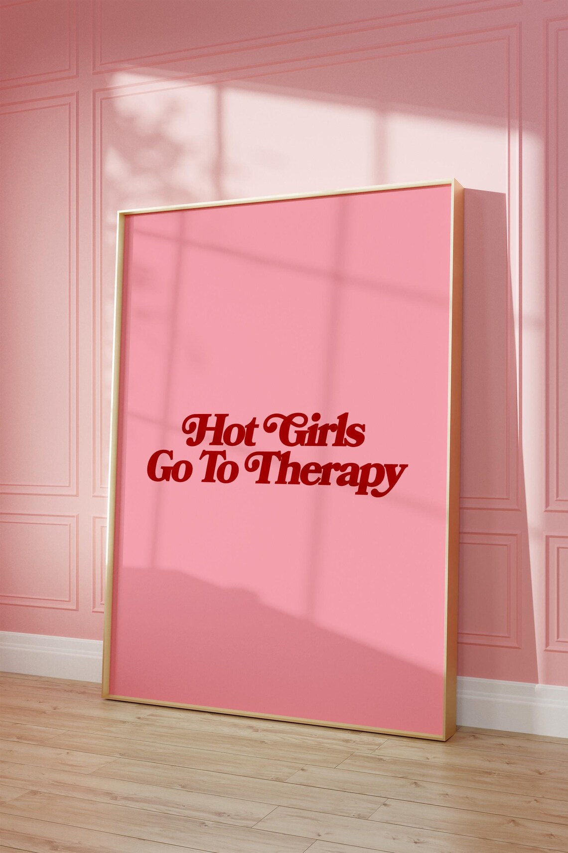 Hot Girls Go to Therapy Art Print, Therapist Wall Art, Dorm Room Poster ...
