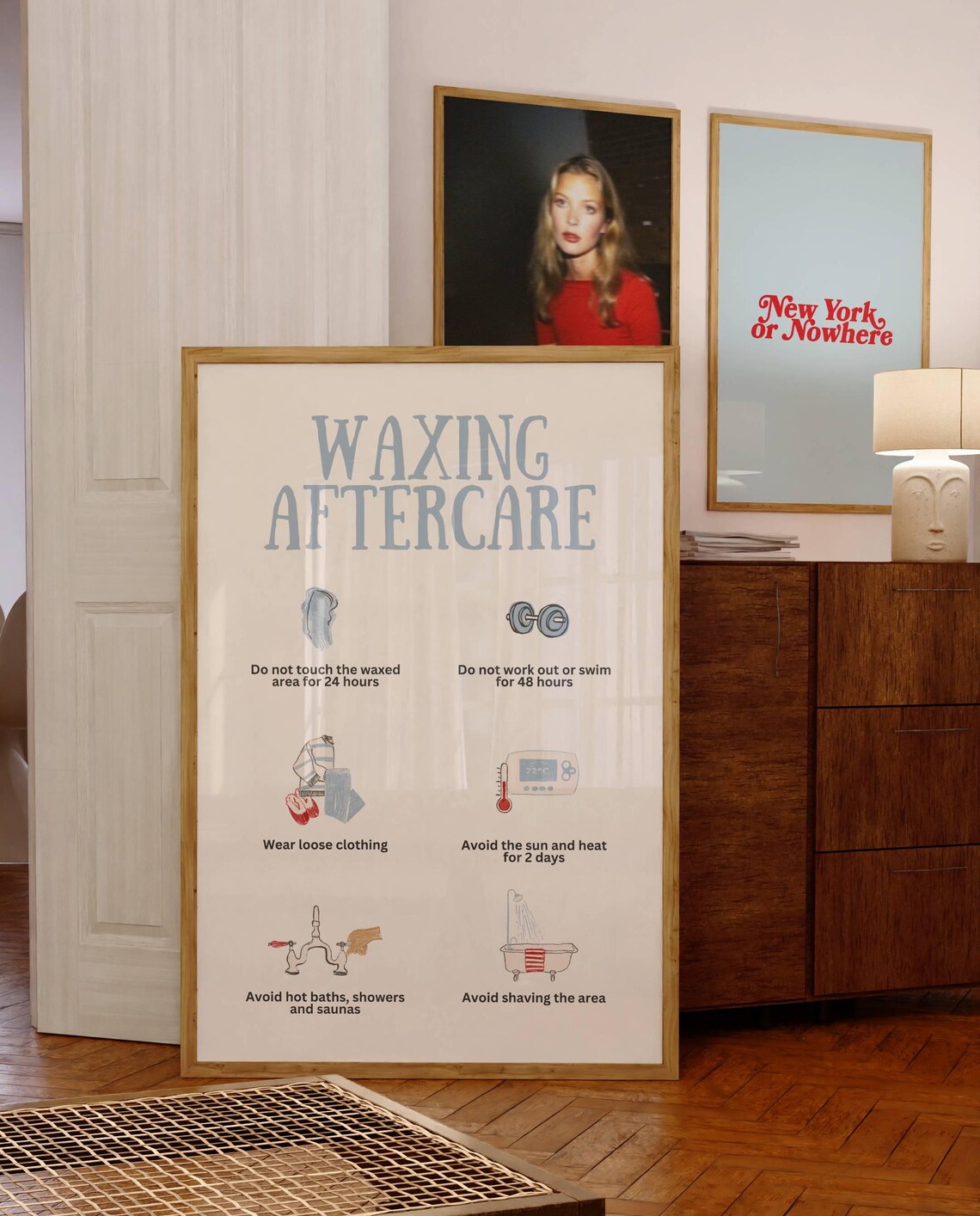 Waxing Aftercare Instructions Poster, Esthetician Beauty Salon Wall Art ...