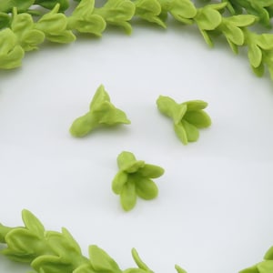 Light Green Pakalana Clay Flowers, Light Green Color, Handcrafted Flowers, Lei Making, Hana Flowers Collection, Car Lei