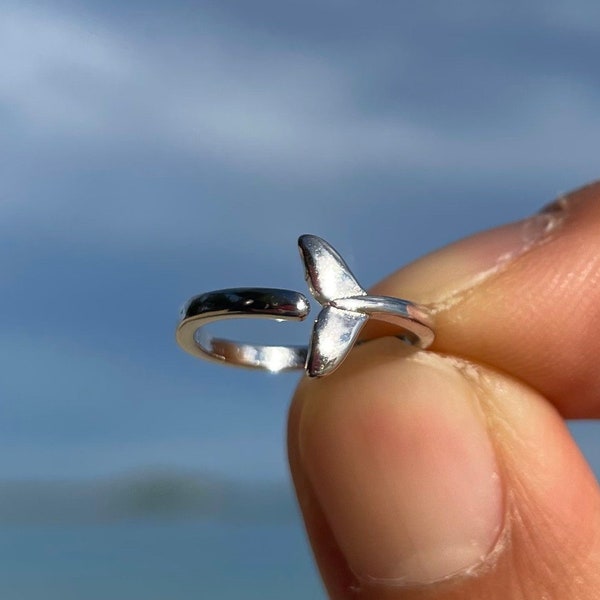 Whaletail Toering, Whale Tail Toe Ring, Adjustable 925 Solid Sterling Silver Toering, Gift for Her, Hawaii, Nickel Lead Free, Hypoallergenic