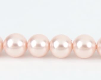 Pink Shell Pearl Smooth Round Beads Center Drilled Natural Wholesale Bulk Lot Available 8mm 10mm Full Strand