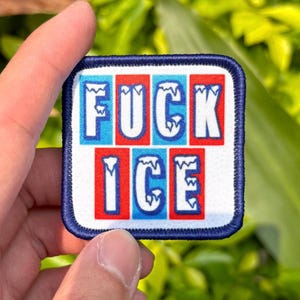 Patch moral F ICE avec fixations, 2 pouces carrés