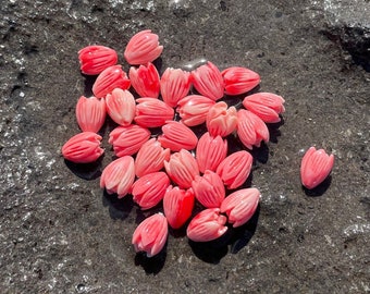 100 stuks Roze Pikake Kralen Composiet Losse Kralen DIY Sieraden Maken Benodigdheden Hawaiiaans Koraal Kraal Tulp