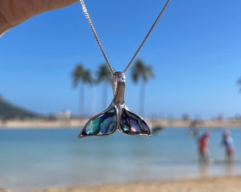 Silverly Collana Donna In Argento Sterling 925 Con Pendente A Goccia In Abalone Paua - 46cm - 2
