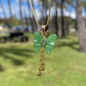Jade butterfly necklace new arrivals